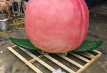 仿真桃子雕塑 店門口園林雕塑 水果小品