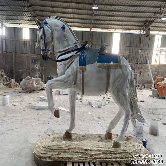 酒店戰馬雕塑,家禽主題,彩繪工藝