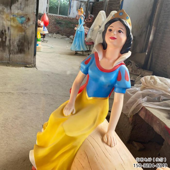 白雪公主雕塑 景觀美陳卡通雕塑 噴漆動漫雕塑